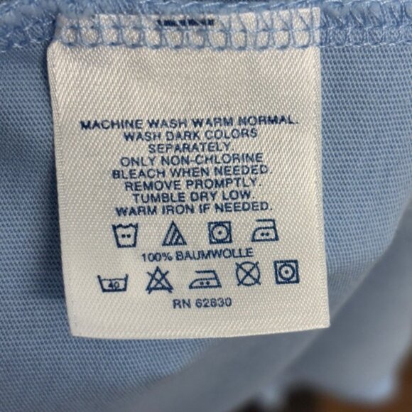 Land's End Cotton Robe Nightgown SET Blue L 14-16 Midi - Picture 6 of 8